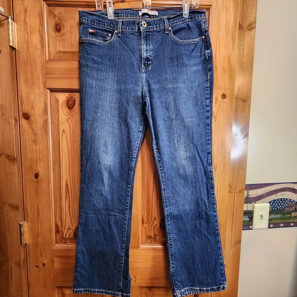 Y2K Tommy Hilfiger Stretch Hipster Bootcut Jeans, Size 14
